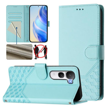 Honeycomb Embossing RFID Leather Phone Case, For vivo V60 Lite 5G Global, For vivo Y400 5G Global, For vivo Y400 4G, For vivo V60 5G Global
