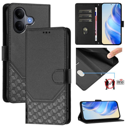 Honeycomb Embossing RFID Leather Phone Case, For vivo V60 Lite 5G Global, For vivo Y400 5G Global, For vivo Y400 4G, For vivo V60 5G Global