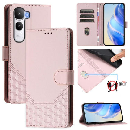 Honeycomb Embossing RFID Leather Phone Case, For vivo V60 Lite 5G Global, For vivo Y400 5G Global, For vivo Y400 4G, For vivo V60 5G Global