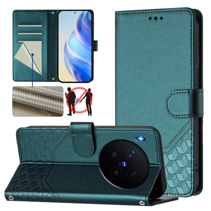 Honeycomb Embossing RFID Leather Phone Case, For vivo X300 Ultra, For vivo X300 Pro 5G, For vivo X300 5G, For vivo Y31 5G Global