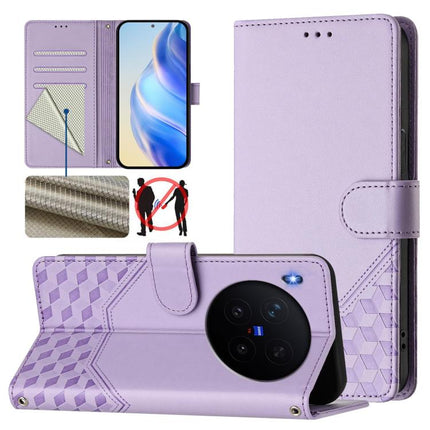 Honeycomb Embossing RFID Leather Phone Case, For vivo X300 Ultra, For vivo X300 Pro 5G, For vivo X300 5G, For vivo Y31 5G Global