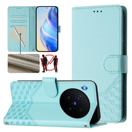 Honeycomb Embossing RFID Leather Phone Case, For vivo X300 Ultra, For vivo X300 Pro 5G, For vivo X300 5G, For vivo Y31 5G Global