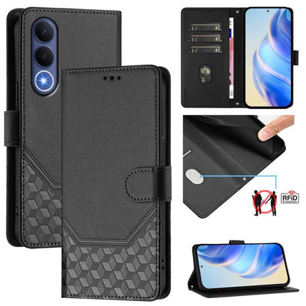 Honeycomb Embossing RFID Leather Phone Case, For vivo X300 FE / S50 Pro mini 5G, For vivo X300s, For vivo Y21 5G 2026 / Y05 4G, For vivo V70 FE 5G