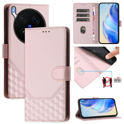 Honeycomb Embossing RFID Leather Phone Case, For vivo X300 Ultra, For vivo X300 Pro 5G, For vivo X300 5G, For vivo Y31 5G Global
