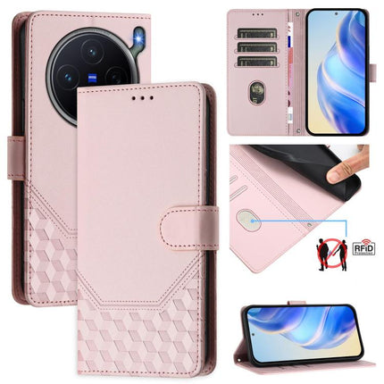 Honeycomb Embossing RFID Leather Phone Case, For vivo X300 FE / S50 Pro mini 5G, For vivo X300s, For vivo Y21 5G 2026 / Y05 4G, For vivo V70 FE 5G