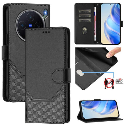 Honeycomb Embossing RFID Leather Phone Case, For vivo X300 FE / S50 Pro mini 5G, For vivo X300s, For vivo Y21 5G 2026 / Y05 4G, For vivo V70 FE 5G