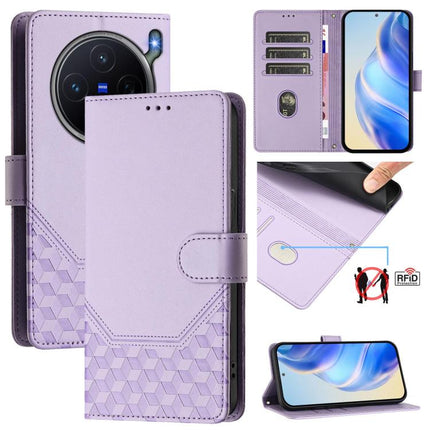 Honeycomb Embossing RFID Leather Phone Case, For vivo X300 FE / S50 Pro mini 5G, For vivo X300s, For vivo Y21 5G 2026 / Y05 4G, For vivo V70 FE 5G