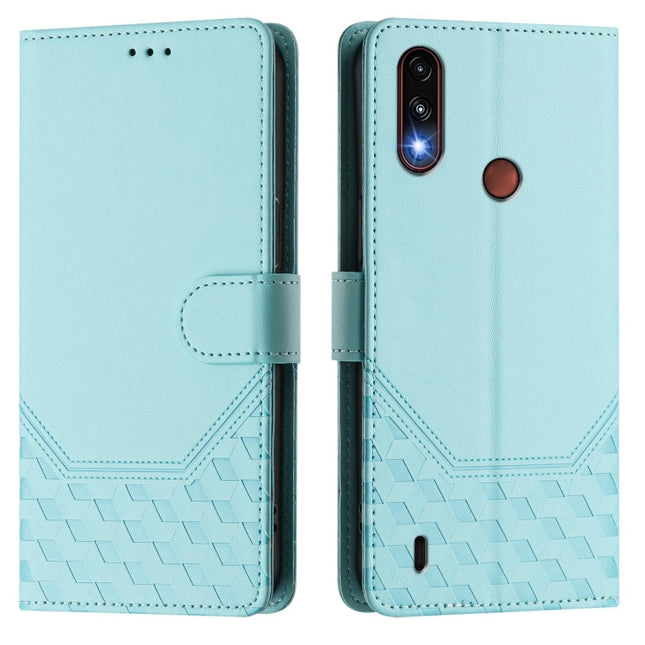 Honeycomb Embossing RFID Leather Phone Case, For Motorola Moto E7 Power 2021, For Motorola Moto One 5G Ace 2021, For Motorola Moto G Power 2021, For Motorola Moto G Play 2021