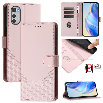 Honeycomb Embossing RFID Leather Phone Case, For Motorola Moto E32 4G Oversea, For Motorola Moto G 5G 2022, For Motorola Moto G Play 2022, For Motorola Moto G Stylus 2022 5G