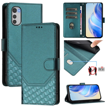 Honeycomb Embossing RFID Leather Phone Case, For Motorola Moto E32 4G Oversea, For Motorola Moto G 5G 2022, For Motorola Moto G Play 2022, For Motorola Moto G Stylus 2022 5G