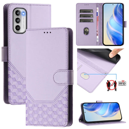Honeycomb Embossing RFID Leather Phone Case, For Motorola Moto E32 4G Oversea, For Motorola Moto G 5G 2022, For Motorola Moto G Play 2022, For Motorola Moto G Stylus 2022 5G