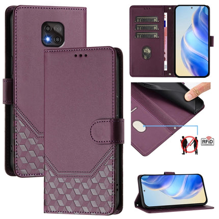 Honeycomb Embossing RFID Leather Phone Case, For Motorola Moto E7 Power 2021, For Motorola Moto One 5G Ace 2021, For Motorola Moto G Power 2021, For Motorola Moto G Play 2021
