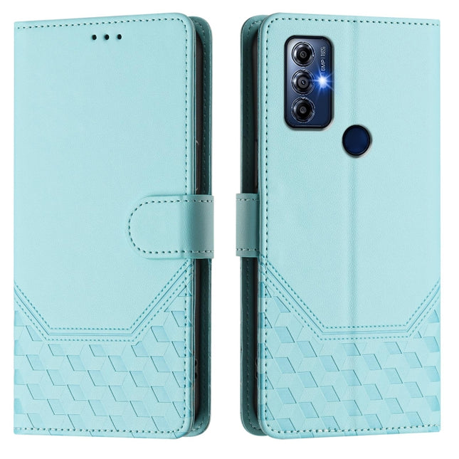 Honeycomb Embossing RFID Leather Phone Case, For Motorola Moto G Pure 2021/ G Play 2023, For Motorola Moto G72, For Motorola Moto E22 4G / E22i 4G, For Motorola Moto E32 India / G22 4G