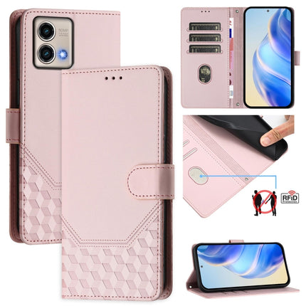 Honeycomb Embossing RFID Leather Phone Case, For Motorola Moto G Stylus 5G 2023, For Motorola Moto E13 2023 4G, For Motorola Moto G73 5G, For Motorola Moto G 5G 2023