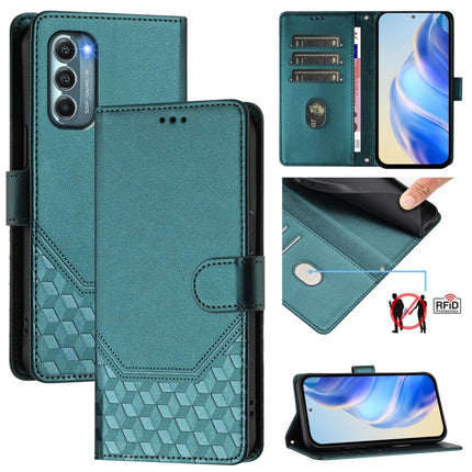 Honeycomb Embossing RFID Leather Phone Case, For Motorola Moto E32 4G Oversea, For Motorola Moto G 5G 2022, For Motorola Moto G Play 2022, For Motorola Moto G Stylus 2022 5G