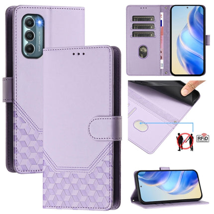Honeycomb Embossing RFID Leather Phone Case, For Motorola Moto E32 4G Oversea, For Motorola Moto G 5G 2022, For Motorola Moto G Play 2022, For Motorola Moto G Stylus 2022 5G