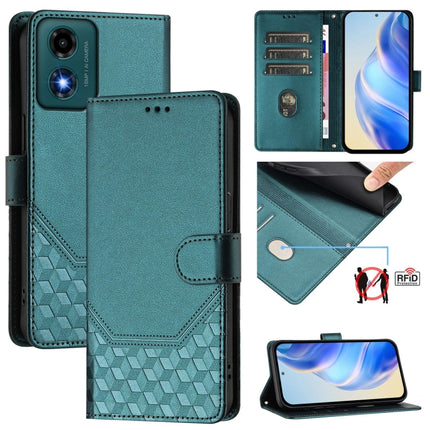 Honeycomb Embossing RFID Leather Phone Case, For Motorola Moto G24 4G / G04 4G Oversea, For Motorola Moto G Play 4G 2024 Oversea, For Motorola Moto G Power 5G 2024, For Motorola Moto G84 5G