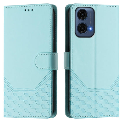 Honeycomb Embossing RFID Leather Phone Case, For Motorola Moto G24 Power 4G India, For Motorola Moto G Play 5G 2024 Oversea, For Motorola Moto G 5G 2024 Oversea, For Motorola Moto G Stylus 5G 2024