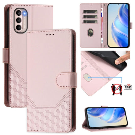 Honeycomb Embossing RFID Leather Phone Case, For Motorola Moto G Stylus 4G 2022, For Motorola Moto E40 / E30 / E20, For Motorola Moto G51 5G, For Motorola Moto G31 4G Global / G41 4G