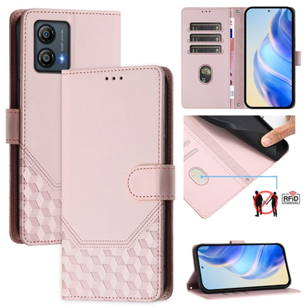 Honeycomb Embossing RFID Leather Phone Case, For Motorola Moto G04 4G / G04s 4G, For Motorola Moto G85 5G, For Motorola Moto G53 5G / G13 4G / G23 4G, For Motorola Moto G53y 5G / G53j 5G