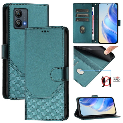 Honeycomb Embossing RFID Leather Phone Case, For Motorola Moto G04 4G / G04s 4G, For Motorola Moto G85 5G, For Motorola Moto G53 5G / G13 4G / G23 4G, For Motorola Moto G53y 5G / G53j 5G