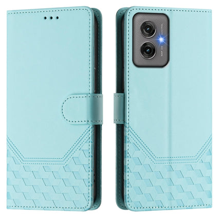 Honeycomb Embossing RFID Leather Phone Case, For Motorola Moto G55, For Motorola Moto G34 5G / G45 5G, For Motorola Moto G64 India / G54 5G India, For Motorola Moto E14 4G / G24 4G