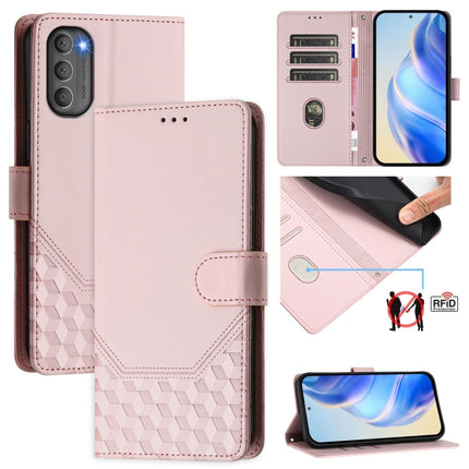 Honeycomb Embossing RFID Leather Phone Case, For Motorola Moto G Power 2022, For Motorola Moto G71 5G, For Motorola Moto G60 / G40 Fusion, For Motorola Moto G30 / G20 / G10
