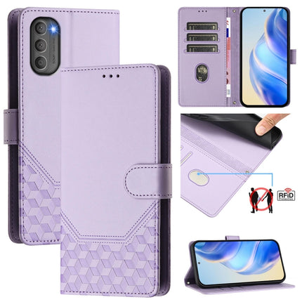 Honeycomb Embossing RFID Leather Phone Case, For Motorola Moto G Power 2022, For Motorola Moto G71 5G, For Motorola Moto G60 / G40 Fusion, For Motorola Moto G30 / G20 / G10