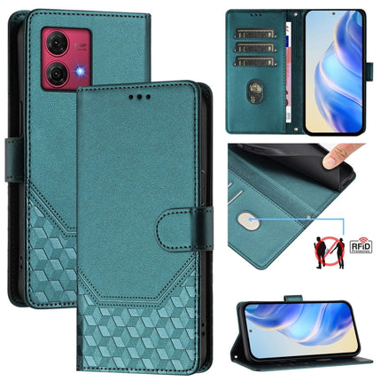 Honeycomb Embossing RFID Leather Phone Case, For Motorola Moto G24 4G / G04 4G Oversea, For Motorola Moto G Play 4G 2024 Oversea, For Motorola Moto G Power 5G 2024, For Motorola Moto G84 5G