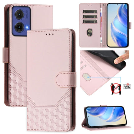 Honeycomb Embossing RFID Leather Phone Case, For Motorola Moto G04 4G / G04s 4G, For Motorola Moto G85 5G, For Motorola Moto G53 5G / G13 4G / G23 4G, For Motorola Moto G53y 5G / G53j 5G