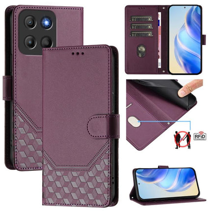 Honeycomb Embossing RFID Leather Phone Case, For Motorola Moto G Stylus  5G 2025, For Motorola Moto G05, For Motorola Moto G15, For Motorola Moto G35