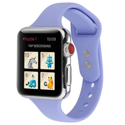 Thin Silicone Double Buckle Replacement Wrist Strap, For Apple Watch Series 7 41mm / 6 & SE & 5 & 4 40mm / 3 & 2 & 1 38mm