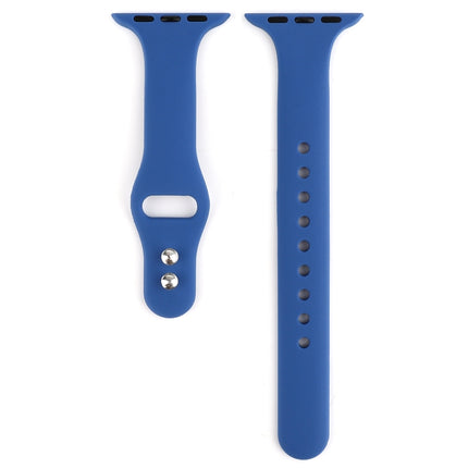 Thin Silicone Double Buckle Replacement Wrist Strap, For Apple Watch Series 8&7 41mm / SE 2&6&SE&5&4 40mm / 3&2&1 38mm