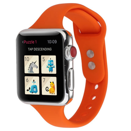 Thin Silicone Double Buckle Replacement Wrist Strap, For Apple Watch Series 8&7 41mm / SE 2&6&SE&5&4 40mm / 3&2&1 38mm