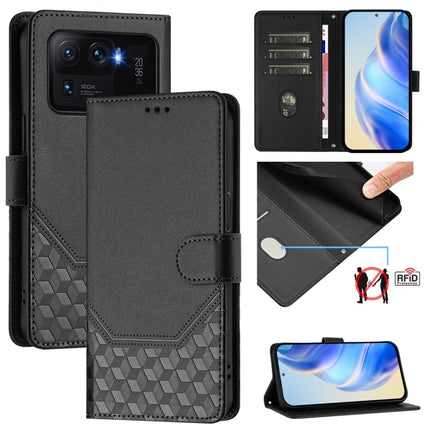 Honeycomb Embossing RFID Leather Phone Case, For Xiaomi Poco X3 GT, For Xiaomi Mi 11 Ultra, For Xiaomi Mi 11 Pro, For Xiaomi Mi 11