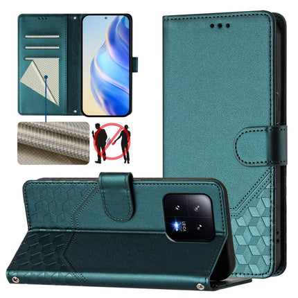 Honeycomb Embossing RFID Leather Phone Case, For Xiaomi 13 Pro 5G, For Xiaomi 13 5G, For Xiaomi 12S Ultra, For Xiaomi 12 Pro / 12S Pro