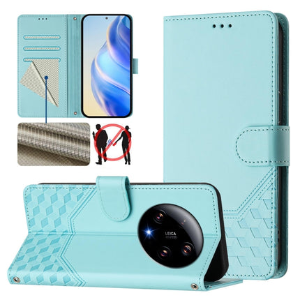 Honeycomb Embossing RFID Leather Phone Case, For Xiaomi Poco F5 / Redmi Note 12 Turbo 5G, For Xiaomi 13 Ultra, For Xiaomi Civi 3, For Xiaomi 13 Lite 5G / Civi 2