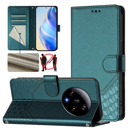 Honeycomb Embossing RFID Leather Phone Case, For Xiaomi Poco F5 / Redmi Note 12 Turbo 5G, For Xiaomi 13 Ultra, For Xiaomi Civi 3, For Xiaomi 13 Lite 5G / Civi 2