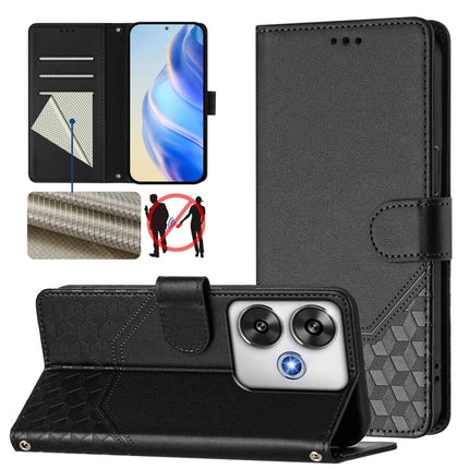 Honeycomb Embossing RFID Leather Phone Case, For Xiaomi Poco F6 5G, For Xiaomi Poco M6 Pro 4G, For Xiaomi Poco X6 Neo 5G, For Xiaomi Poco X6 Pro / Redmi K70E