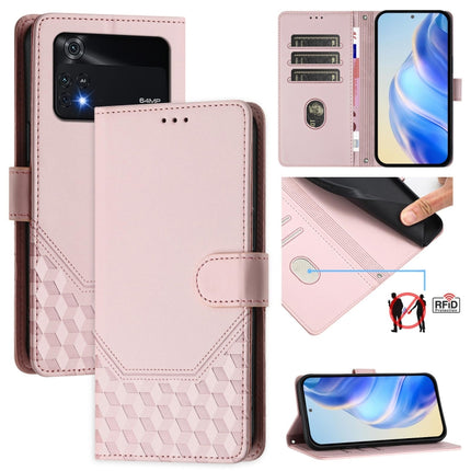 Honeycomb Embossing RFID Leather Phone Case, For Xiaomi Poco M4 Pro 4G, For Xiaomi Poco X4 Pro 5G, For Xiaomi Mi 11 Lite / Mi 11 Lite 5G NE, For Xiaomi 11T / 11T Pro