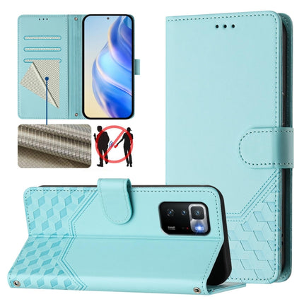 Honeycomb Embossing RFID Leather Phone Case, For Xiaomi Poco X3 GT, For Xiaomi Mi 11 Ultra, For Xiaomi Mi 11 Pro, For Xiaomi Mi 11