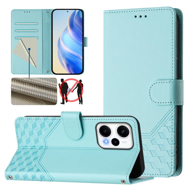 Honeycomb Embossing RFID Leather Phone Case, For Xiaomi Poco F5 / Redmi Note 12 Turbo 5G, For Xiaomi 13 Ultra, For Xiaomi Civi 3, For Xiaomi 13 Lite 5G / Civi 2
