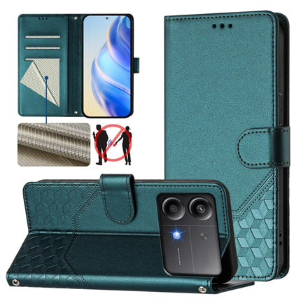 Honeycomb Embossing RFID Leather Phone Case, For Xiaomi Poco F6 5G, For Xiaomi Poco M6 Pro 4G, For Xiaomi Poco X6 Neo 5G, For Xiaomi Poco X6 Pro / Redmi K70E