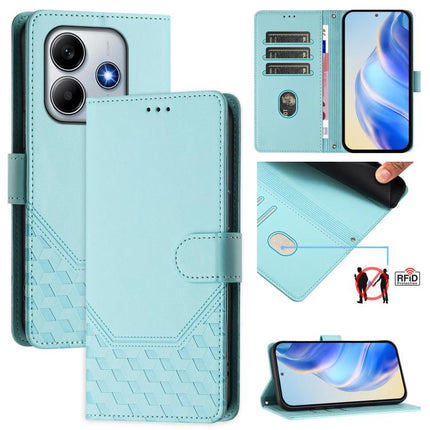Honeycomb Embossing RFID Leather Phone Case, For Xiaomi Poco X7 Pro 5G / Redmi Turbo 4 5G, For Xiaomi Poco M7 Pro 5G, For Xiaomi 14T Pro, For Xiaomi 14T