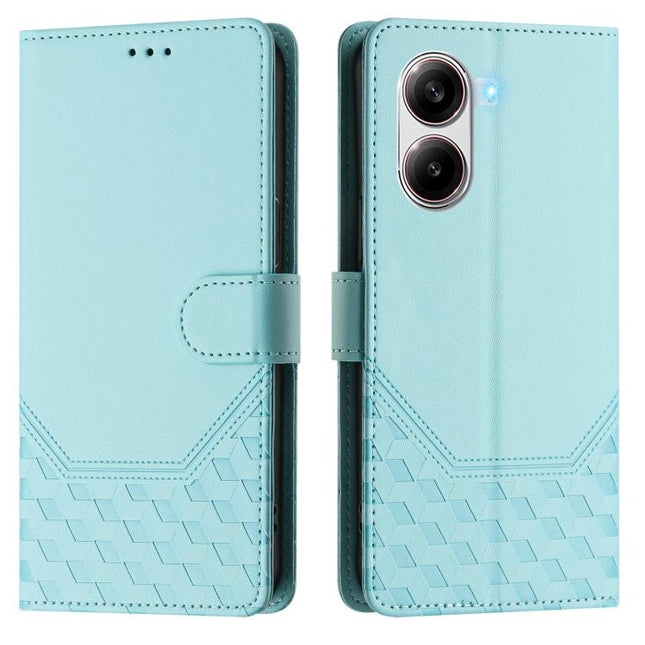 Honeycomb Embossing RFID Leather Phone Case, For Xiaomi Poco X7 Pro 5G / Redmi Turbo 4 5G, For Xiaomi Poco M7 Pro 5G, For Xiaomi 14T Pro, For Xiaomi 14T