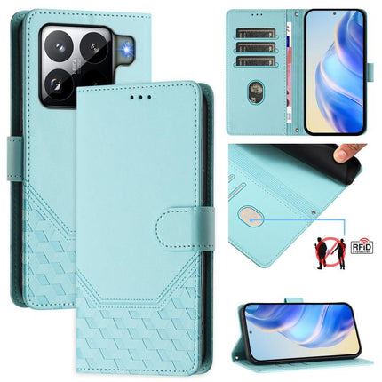 Honeycomb Embossing RFID Leather Phone Case, For Xiaomi 15T 5G, For Xiaomi Civi 5 Pro 5G, For Xiaomi 15S Pro 5G, For Xiaomi Poco M6 Plus / Redmi 13x 4G