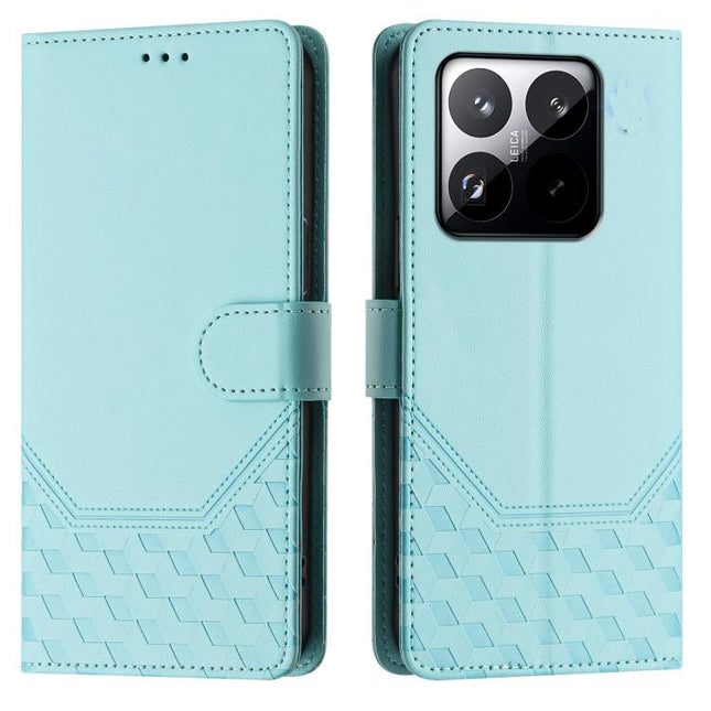 Honeycomb Embossing RFID Leather Phone Case, For Xiaomi 15T 5G, For Xiaomi Civi 5 Pro 5G, For Xiaomi 15S Pro 5G, For Xiaomi Poco M6 Plus / Redmi 13x 4G