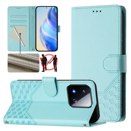 Honeycomb Embossing RFID Leather Phone Case, For Xiaomi 17 Max 5G, For Xiaomi 17T Pro 5G, For Redmi 15 5G Global / 15 4G SEA 169.5mm, For Xiaomi 15T Pro 5G