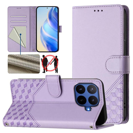 Honeycomb Embossing RFID Leather Phone Case, For Xiaomi 17 Max 5G, For Xiaomi 17T Pro 5G, For Redmi 15 5G Global / 15 4G SEA 169.5mm, For Xiaomi 15T Pro 5G