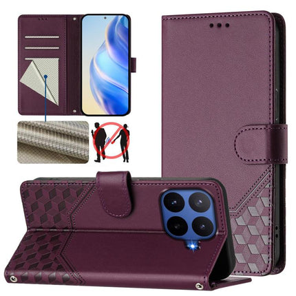 Honeycomb Embossing RFID Leather Phone Case, For Xiaomi 17 Max 5G, For Xiaomi 17T Pro 5G, For Redmi 15 5G Global / 15 4G SEA 169.5mm, For Xiaomi 15T Pro 5G